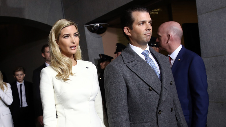 Ivanka Trump and Don. Jr. walking