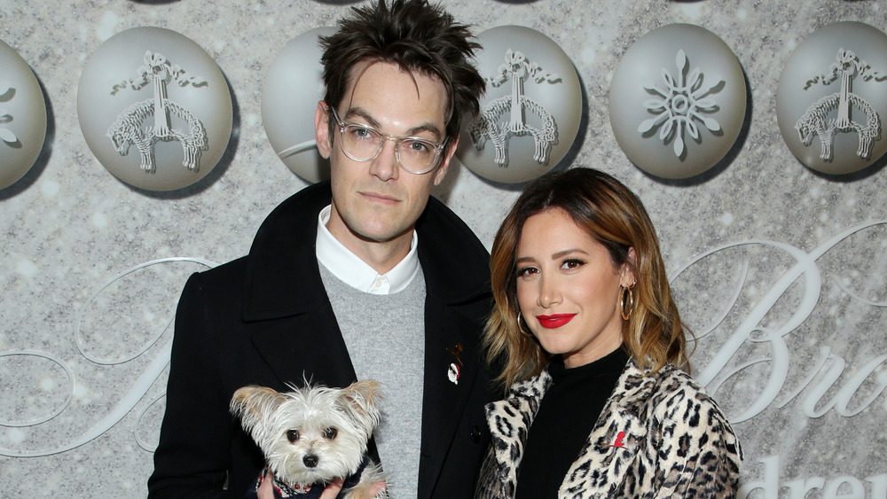 Christopher French and Ashley Tisdale attend Brooks Brothers Annual Holiday Celebration To Benefit St. Jude