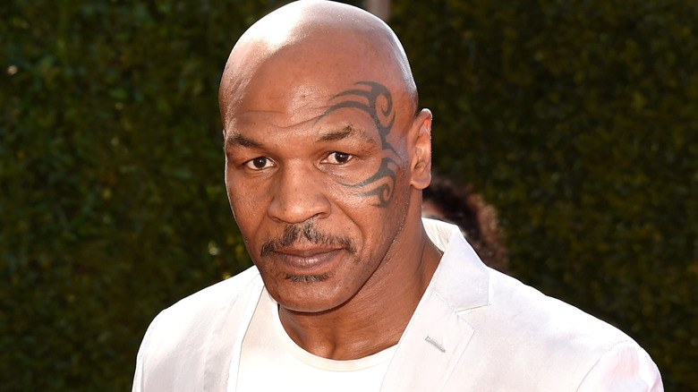 Mike Tyson staring