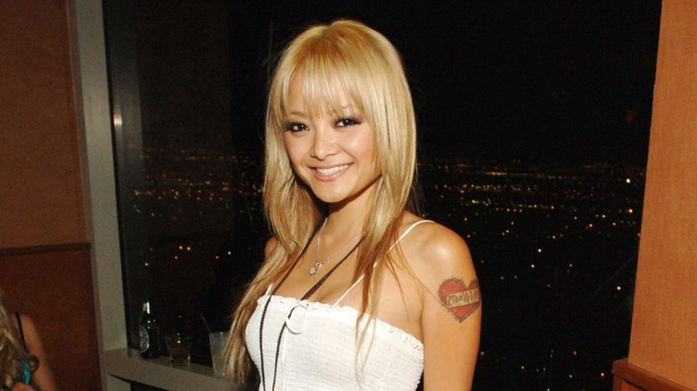 Tila Tequila dressed in white