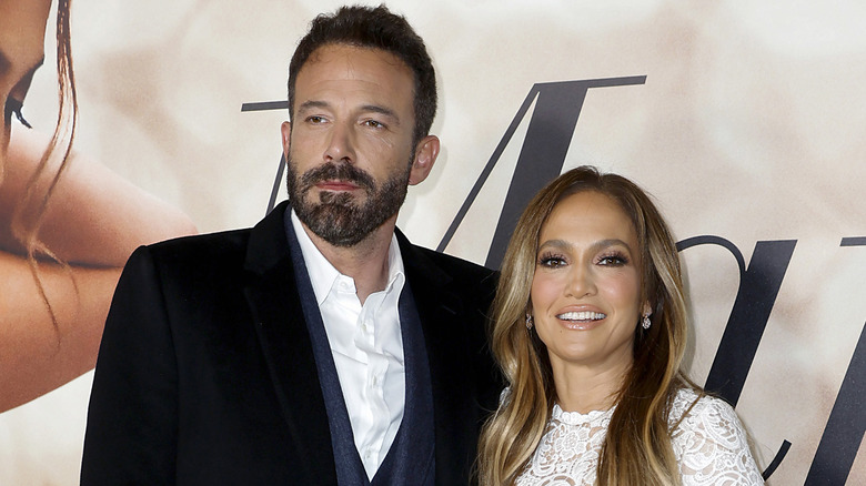 Ben Affleck and Jennifer Lopez smiling