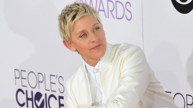 Ellen DeGeneres posing on red carpet 