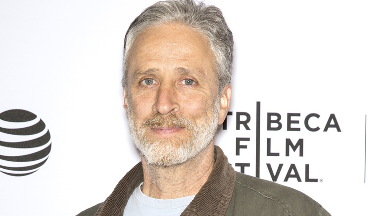 Jon Stewart looking into camera