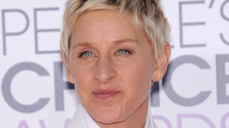 Ellen DeGeneres smirking