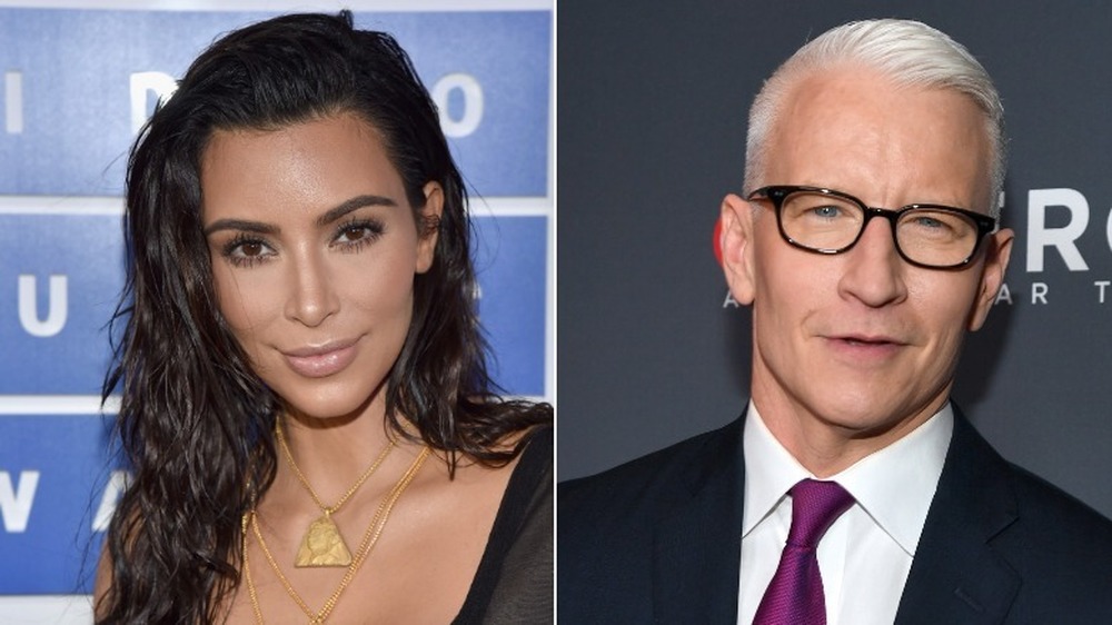 Kim Kardashian and Anderson Cooper