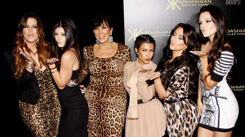 The Kardashians posing