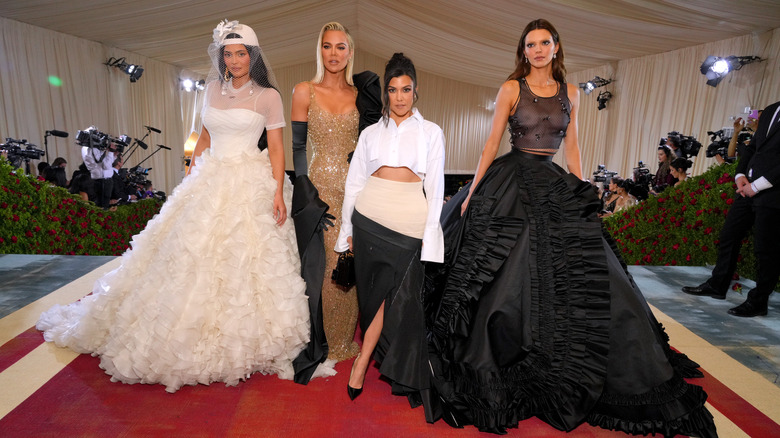 Kylie and Kendall Jenner with Kourtney and Khloe Kardashian 2022 Met Gala