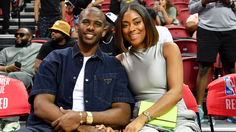 Chris Paul and Jada Crawley pose together