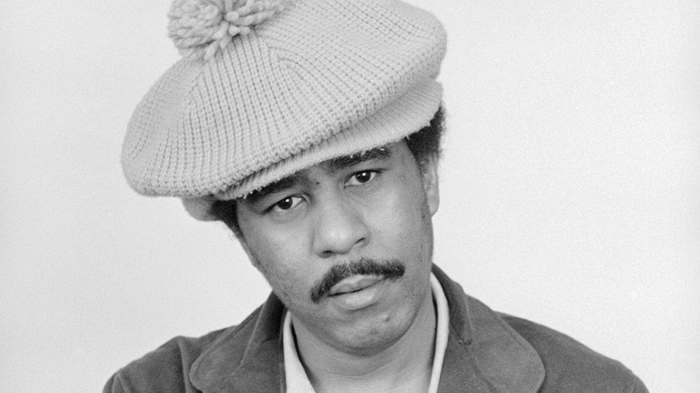 Richard Pryor in pom-pom hat