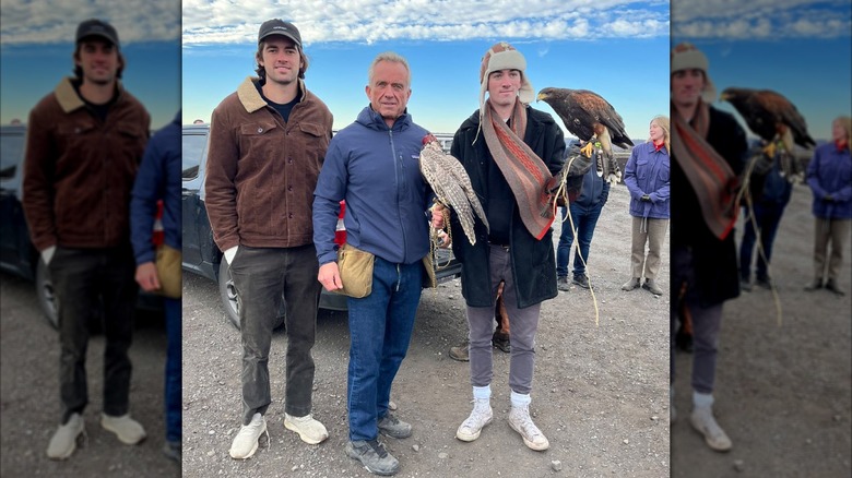 Finn Kennedy, Robert F. Kennedy Jr., and Aidan Kennedy posing for photo together