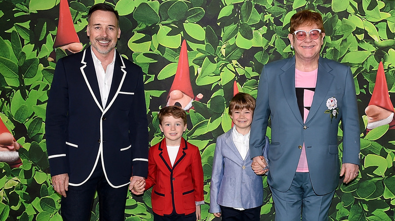 David Furnish, Elton John and sons