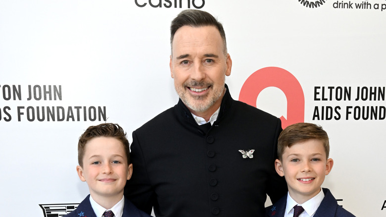 David Furnish with sons