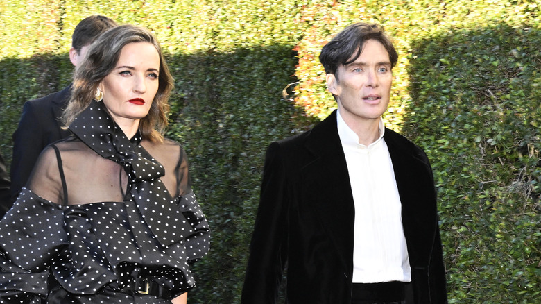 Cillian Murphy and Yvonne McGuinness walking