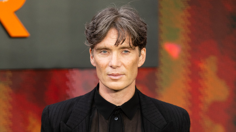 Cillian Murphy in black sheer shirt