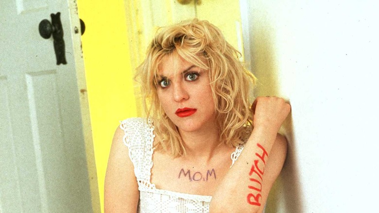 Courtney Love posing in 1994 photo shoot