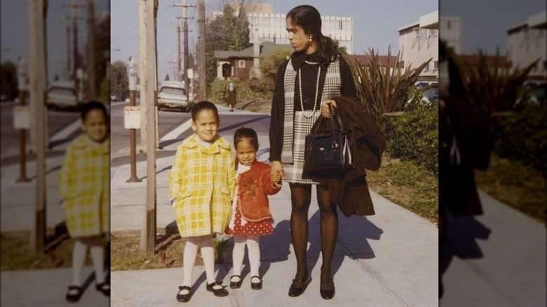 Kamala Harris and her sister, Maya, as children with their mother