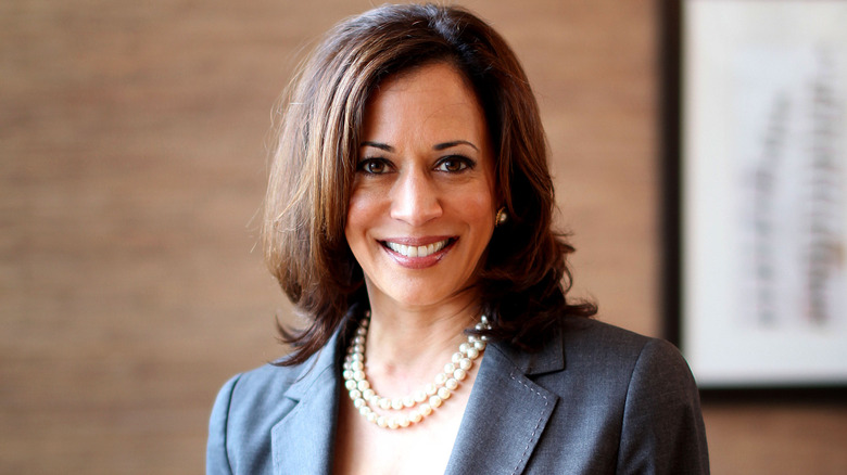 Kamala Harris posing in her office as California Attorney General