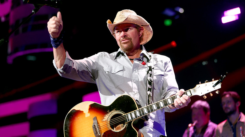 Toby Keith performing onstage