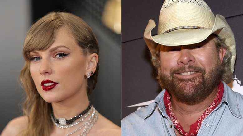 Taylor Swift and Toby Keith