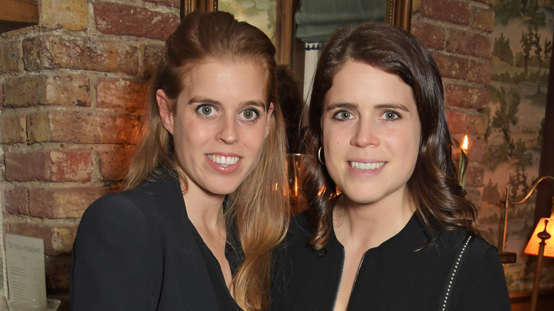 Princess Beatrice and Princess Eugenie, posing