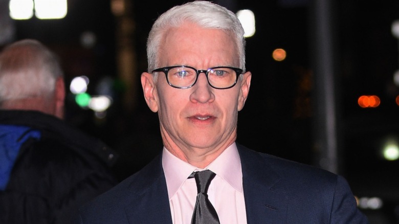 Anderson Cooper looking upset on the streets of New York City in December 2024