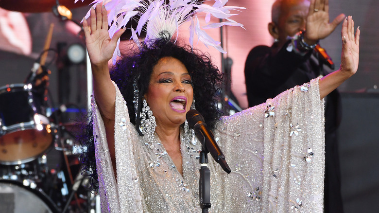 Diana Ross performing on stage