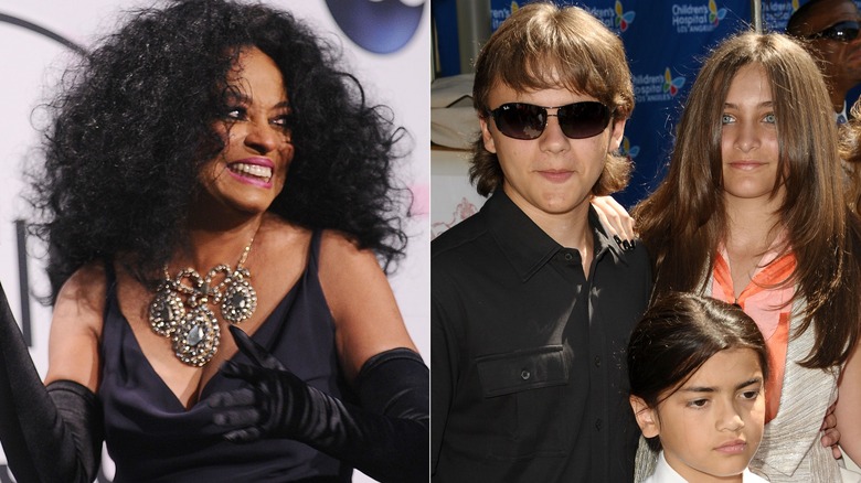 Diana Ross; the Jackson children