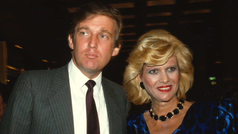 Donald Trump and Ivana Trump posing together