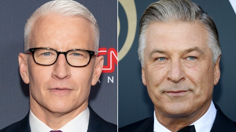 Split image Anderson Cooper Alec Baldwin