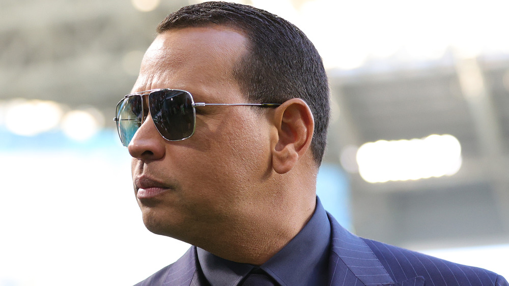 Alex Rodriguez wearing sunglasses at an event