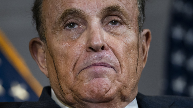 Rudy Giuliani frowning