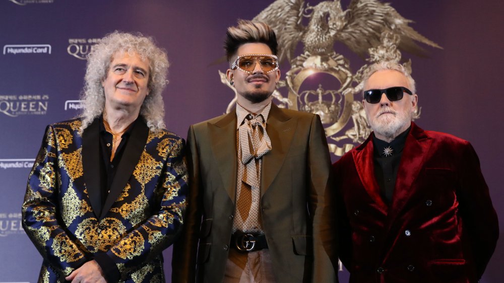 Brian May, Adam Lambert, and Roger Taylor from Queen