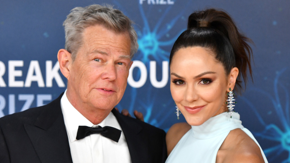 David Foster and Katharine McPhee posing together