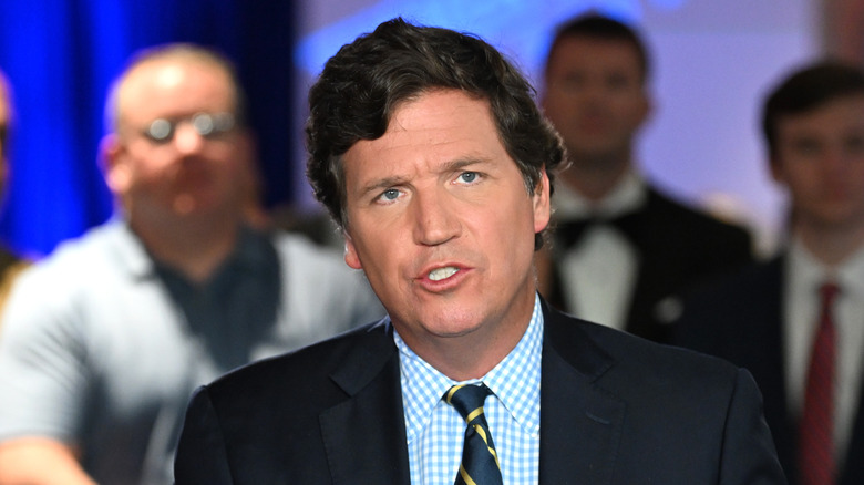 Tucker Carlson speaks at the 2022 FOX Nation Patriot Awards