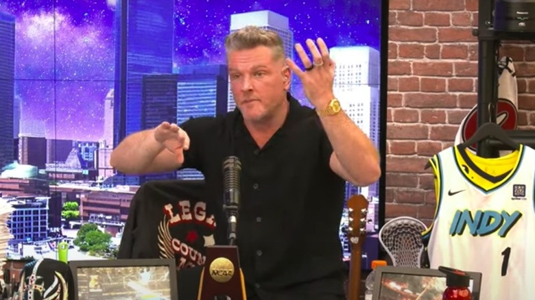 Pat McAfee hosting his show for ESPN