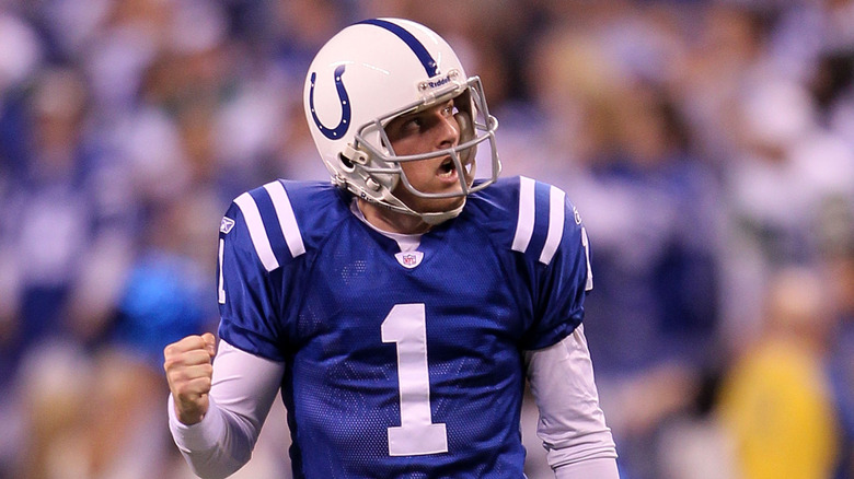 Pat McAfee on the field playing for the Indianapolis Colts