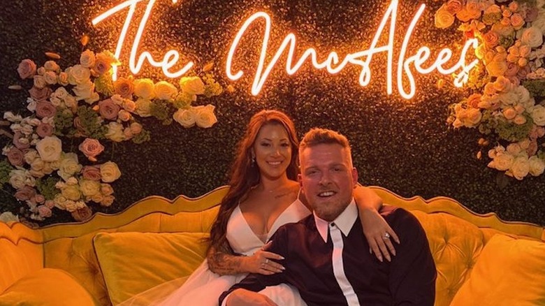 Pat McAfee and wife Samantha at their wedding