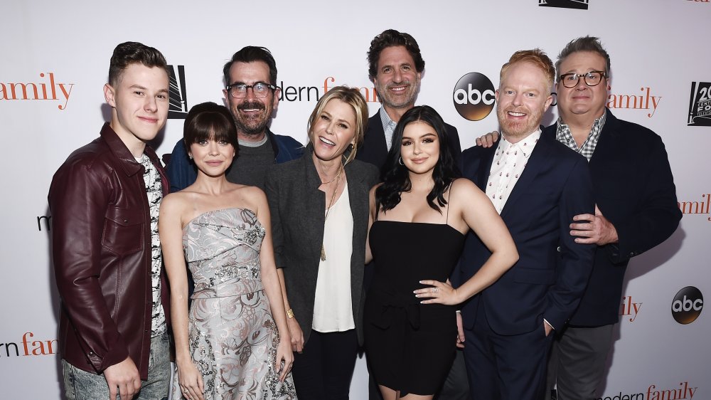 Nolan Gould with Modern Family cast members