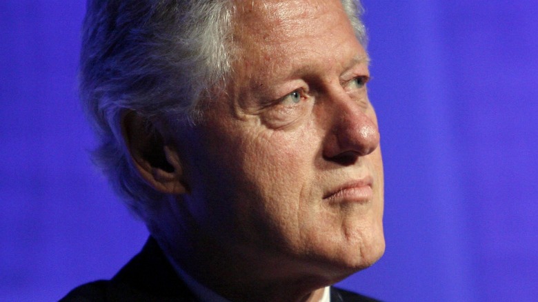 Bill Clinton looking to the side