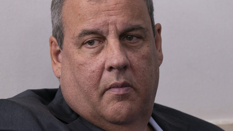 Chris Christie at a news conference