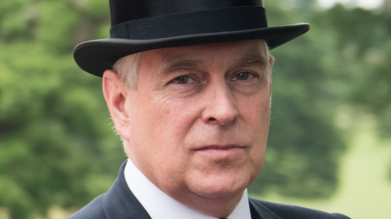 Prince Andrew black top hat