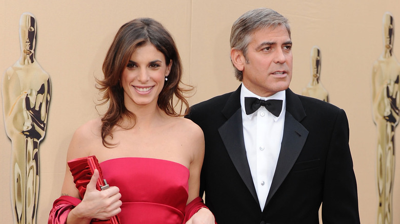 Elisabetta Canalis and George Clooney at an event 