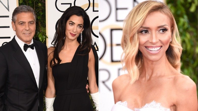 George Clooney, Amal Clooney and Giuliana Rancic at the 2015 Golden Globe Awards