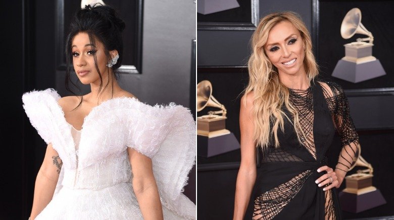 Giuliana Rancic and Cardi B at the 2018 Grammy Awards