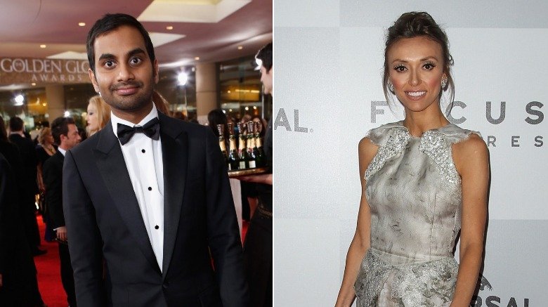 Giuliana Rancic and Aziz Ansari at the 2013 Golden Globes