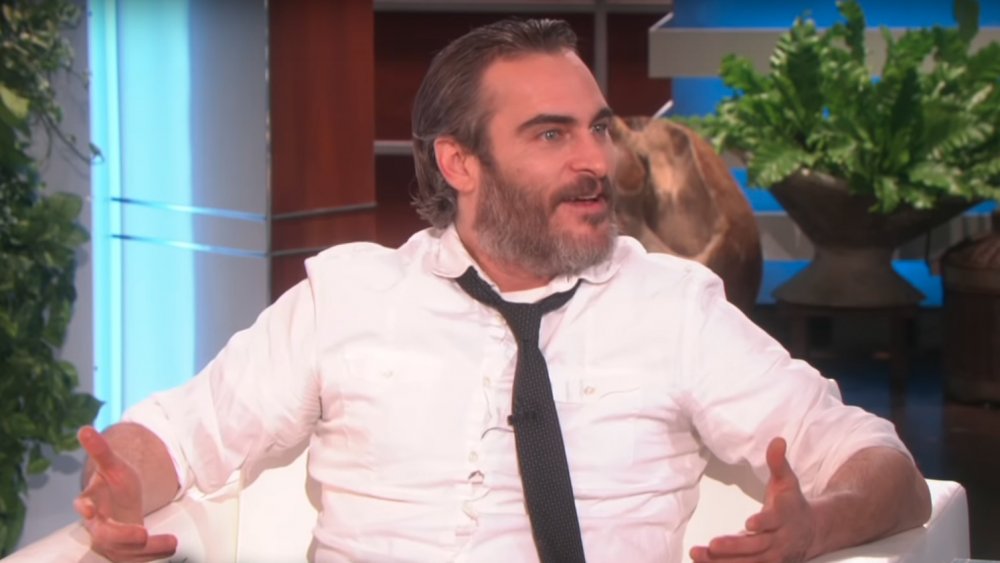 Joaquin Phoenix with Ellen DeGeneres