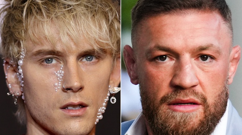 Machine Gun Kelly and Conor McGregor staring