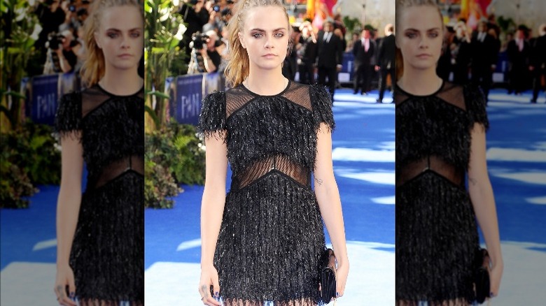 Cara Delevingne Pan premiere wardrobe malfunction