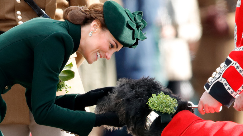Kate Middleton with army dog