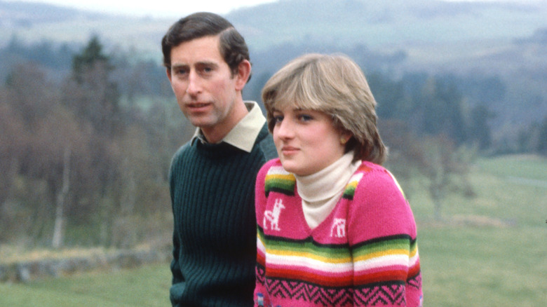 Prince Charles and Princess Diana in the country